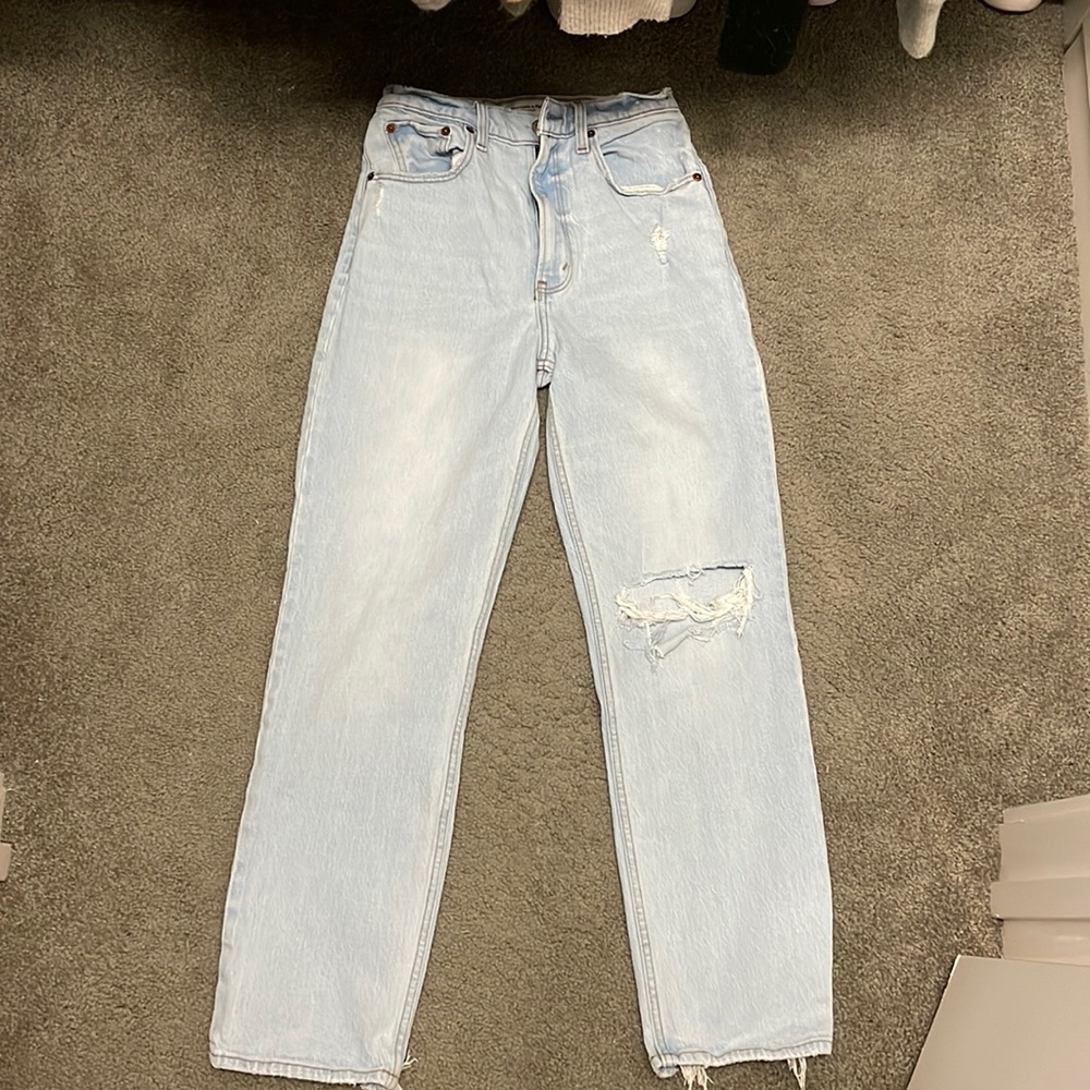 Abercrombie The 90s Straight Ultra High Rise